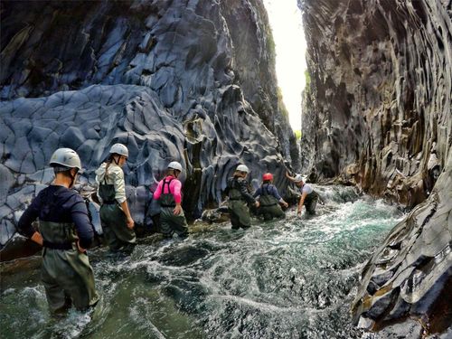Canyoning dans les gorges de l'Alcantara